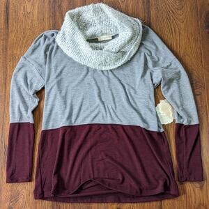 NWT Altar'd State Colorblock Cowl Neck M